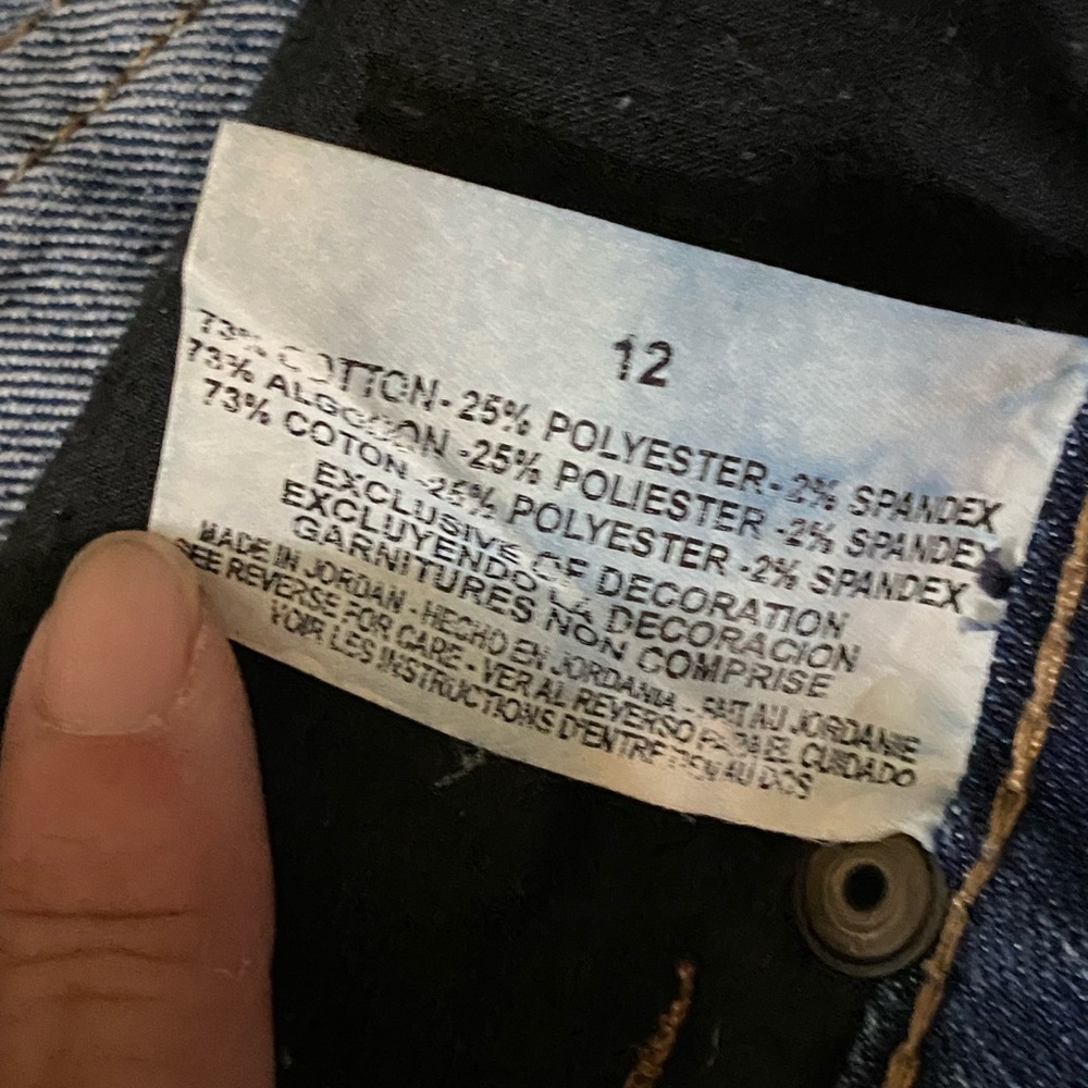Nine West Dark Blue Jean Shorts Size 12 - Picture 9 of 9